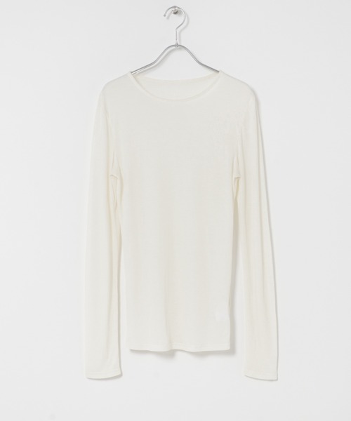 ITEMS URBANRESEARCH（アイテムズ アーバンリサーチ）の「シアーリブロングTシャツ（Tシャツ/カットソー・レディース・ミント/ブラウン/ホワイト・FREE）」の10枚目の写真