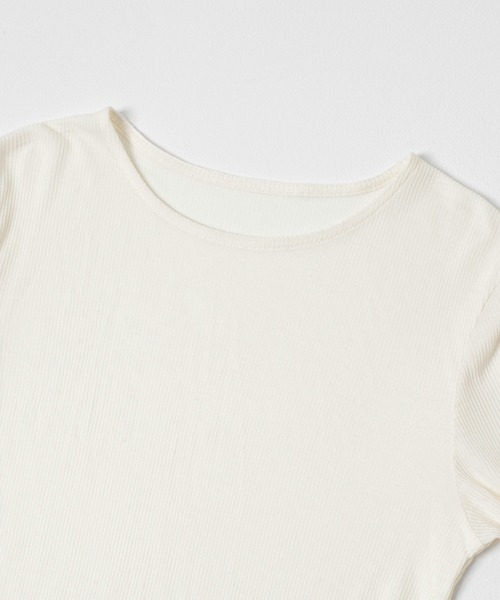 ITEMS URBANRESEARCH（アイテムズ アーバンリサーチ）の「シアーリブロングTシャツ（Tシャツ/カットソー・レディース・ミント/ブラウン/ホワイト・FREE）」の11枚目の写真