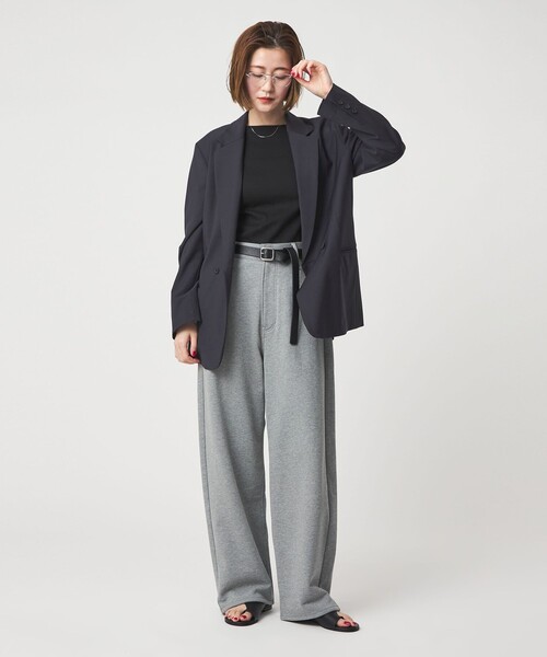 conte（コンテ）の「＜conte＞ボートネック ラグランスリーブカットソー（Tシャツ/カットソー・レディース・ブラック/ダークブラウン/ホワイト・FREE）」の6枚目の写真