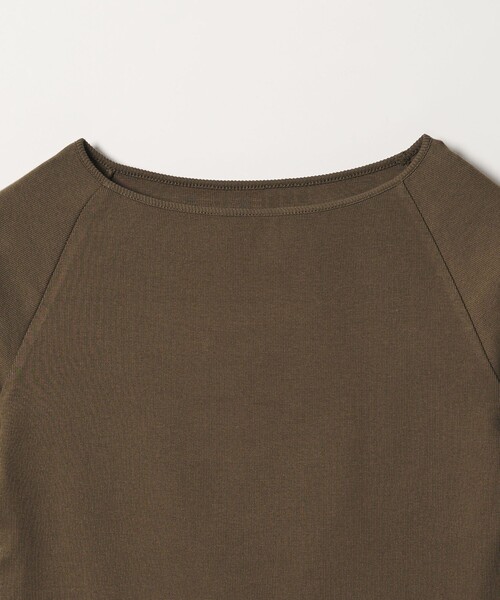 conte（コンテ）の「＜conte＞ボートネック ラグランスリーブカットソー（Tシャツ/カットソー・レディース・ブラック/ダークブラウン/ホワイト・FREE）」の9枚目の写真
