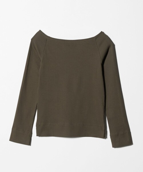 conte（コンテ）の「＜conte＞ボートネック ラグランスリーブカットソー（Tシャツ/カットソー・レディース・ブラック/ダークブラウン/ホワイト・FREE）」の18枚目の写真