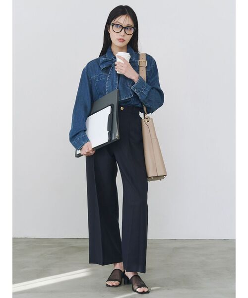 TONAL（トーナル）の「《14inchPC/A4対応/パスケース付》フェイクレザーTallトートバッグ（トートバッグ・レディース・ブラック/ブラウン/ベージュ・FREE）」の14枚目の写真