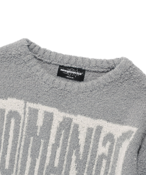 NICE GHOST CLUB(ナイスゴーストクラブ)の「ANIME L/S KNIT TEE_GREY(NG2EFUK608A)(ニット/セーター・レディース・グレー・M/L/S)」の3枚目の写真