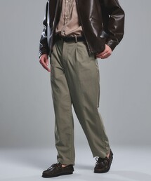 green label relaxing | ナイロンオックス 1プリーツ W3 ワイドパンツ -撥水-(その他パンツ)