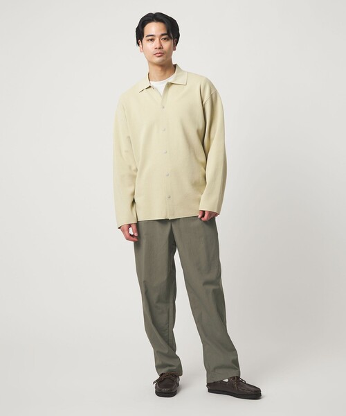 green label relaxing(グリーンレーベルリラクシング)の「ナイロンオックス 1プリーツ W3 ワイドパンツ -撥水-(その他パンツ・メンズ・ブラック/ダークグレー/モカ・L/M/S/XL)」の6枚目の写真