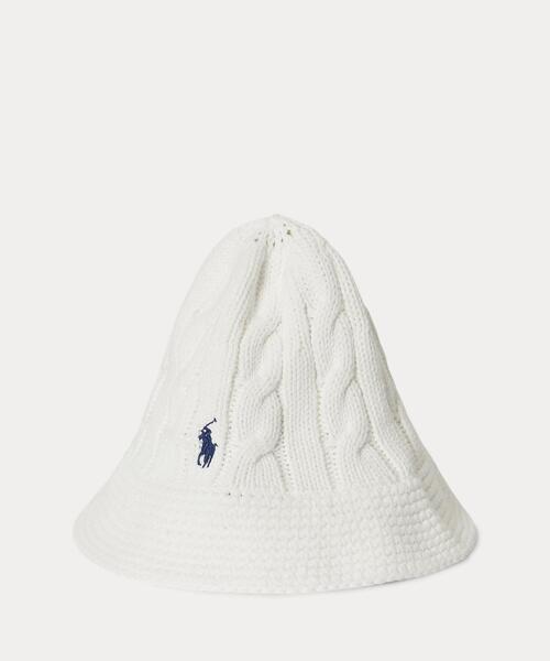 Ralph Lauren ホワイト バケットハット　新品タグ付き POLO RALPH LAUREN POLO BUCKET-HAT WHITE （ポロ ラルフ ローレン