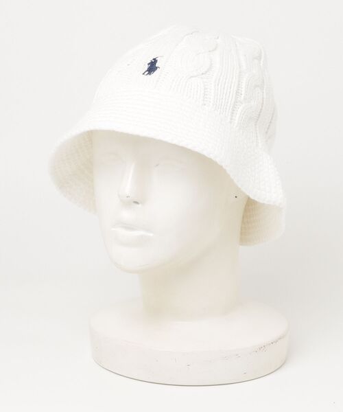 ケーブルニット コットン バケット ハット（ハット）｜POLO RALPH