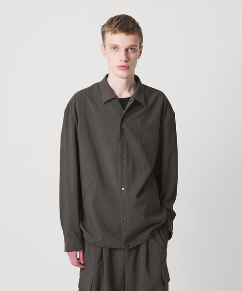 MONKEY TIME（モンキータイム）の「RENU TROシリーズ コーチ ジャケット -セットアップ対応-（ブルゾン・メンズ・ダークグレー/ブラック・S/M/L/XL）」の2枚目の写真