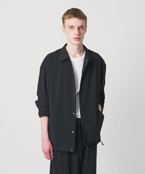 MONKEY TIME（モンキータイム）の「RENU TROシリーズ コーチ ジャケット -セットアップ対応-（ブルゾン・メンズ・ダークグレー/ブラック・S/M/L/XL）」の4枚目の写真