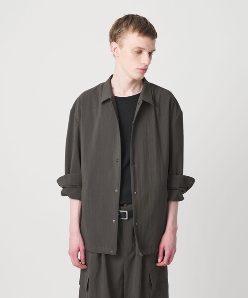 MONKEY TIME（モンキータイム）の「RENU TROシリーズ コーチ ジャケット -セットアップ対応-（ブルゾン・メンズ・ダークグレー/ブラック・S/M/L/XL）」の15枚目の写真