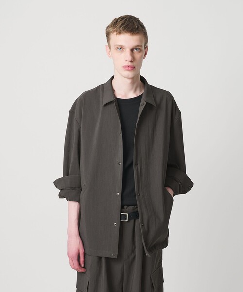 MONKEY TIME（モンキータイム）の「RENU TROシリーズ コーチ ジャケット -セットアップ対応-（ブルゾン・メンズ・ダークグレー/ブラック・S/M/L/XL）」の16枚目の写真