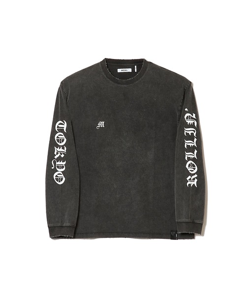 MSML(エムエスエムエル)の「OLD ENGLISH LONG SLEEVE T SHIRT(Tシャツ/カットソー・メンズ・ブラック・M/L/XL)」の3枚目の写真