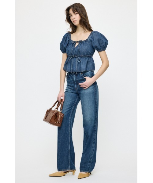 MOUSSY（マウジー）の「【26年SS新作】【セットアップ対応】TENCEL(TM) DENIM STRAIGHT（デニムパンツ・レディース・ブルー/ワンウォッシュ・23inch/24inch/25inch/26inch/27inch）」の6枚目の写真