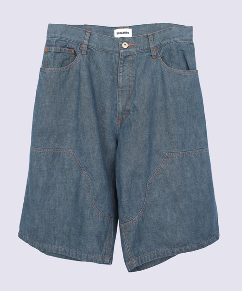 KOZABURO(コウザブロウ)の「【KOZABURO/コウザブロウ】WIDE LEG KNEE PATCH SHORTS(その他パンツ・メンズ・ライトブルー・2/1)」の1枚目の写真