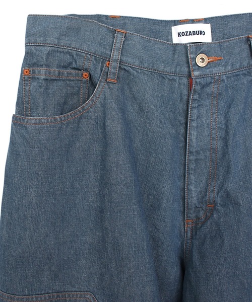 KOZABURO(コウザブロウ)の「【KOZABURO/コウザブロウ】WIDE LEG KNEE PATCH SHORTS(その他パンツ・メンズ・ライトブルー・2/1)」の4枚目の写真