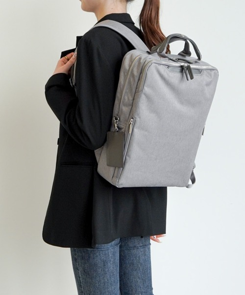 ace.（エース）の「ビジネスリュック フィッテムヘザー 15L A4サイズ 14インチPC メランジ素材 20112（ビジネスバッグ・レディース・グレー/ブラック・FREE）」の21枚目の写真