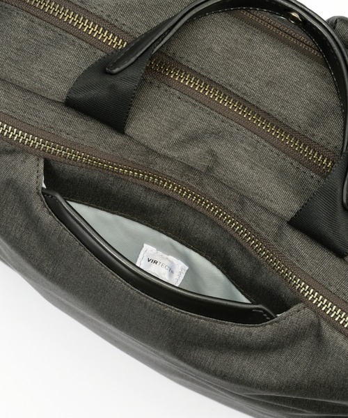ace.（エース）の「ビジネスリュック フィッテムヘザー 15L A4サイズ 14インチPC メランジ素材 20112（ビジネスバッグ・レディース・グレー/ブラック・FREE）」の6枚目の写真
