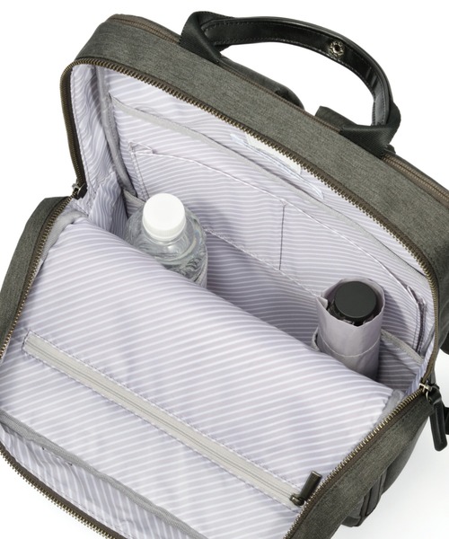 ace.（エース）の「ビジネスリュック フィッテムヘザー 15L A4サイズ 14インチPC メランジ素材 20112（ビジネスバッグ・レディース・グレー/ブラック・FREE）」の8枚目の写真