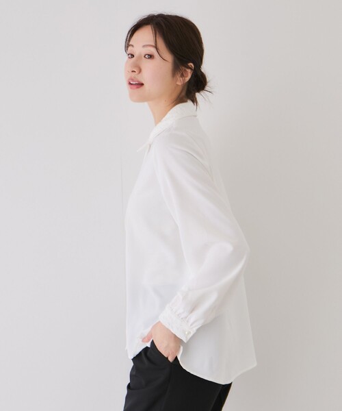 Jayro（ジャイロ）の「レース使いブラウス（シャツ/ブラウス・レディース・ベージュ/ホワイト系その他/ブラック・M）」の13枚目の写真