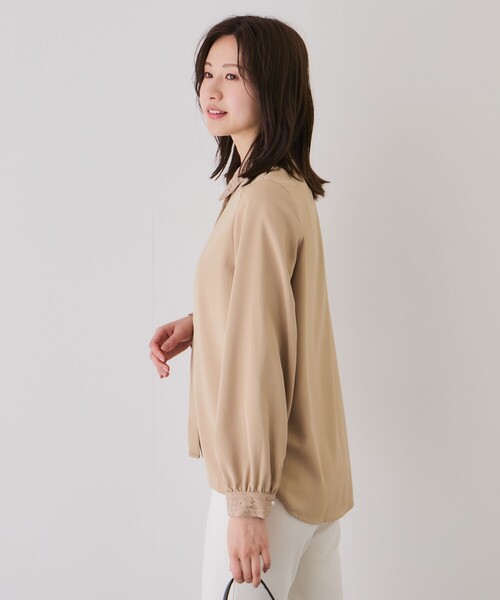 Jayro（ジャイロ）の「レース使いブラウス（シャツ/ブラウス・レディース・ベージュ/ホワイト系その他/ブラック・M）」の20枚目の写真
