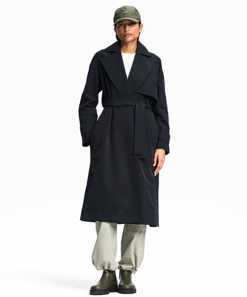 AIGLE（エーグル）の「ロングトレンチコート（トレンチコート・レディース・ベージュ/ブラック・S/M/XS）」の16枚目の写真