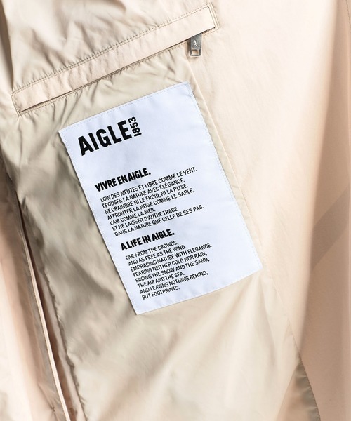 AIGLE（エーグル）の「ロングトレンチコート（トレンチコート・レディース・ベージュ/ブラック・S/M/XS）」の15枚目の写真