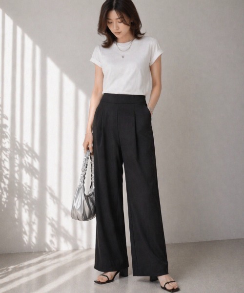 Dolce Fiora(ドルチェフィオラ)の「ベスト・パンツ2点SET/変形モードベスト /シーズンレス(その他トップス・レディース・ブラック・M~L)」の3枚目の写真