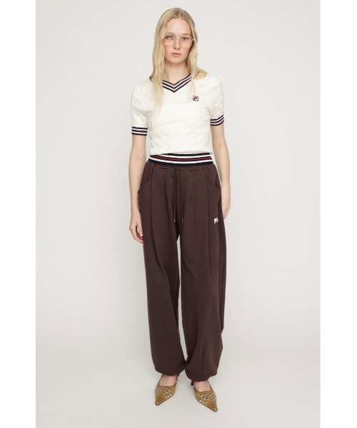 SLY(スライ)の「FILA x SLY CABLE KNIT TOPS フィラスライケーブルニットトップス 春服 夏服(ニット/セーター・レディース・ブラック/ネイビー/アイボリー・FREE)」の4枚目の写真