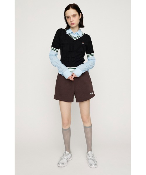 SLY(スライ)の「FILA x SLY CABLE KNIT TOPS フィラスライケーブルニットトップス 春服 夏服(ニット/セーター・レディース・ブラック/ネイビー/アイボリー・FREE)」の11枚目の写真