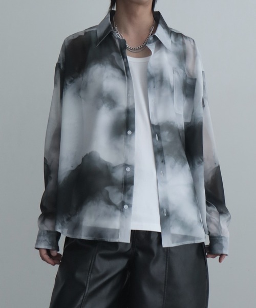 by H 20SS WE SHIRT 長袖シャツ メンズ セール】【welise/ウェライズ】シフォンシアー モードアーティ