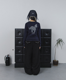 TANSANMAGNESIUM（タンサン マグネシウム）の「ポニーホットフィックスロングスリーブ（ネイビー）（Tシャツ/カットソー）」