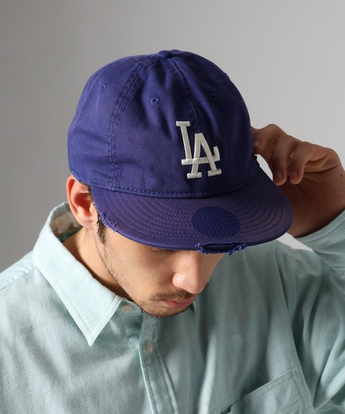 ダメージ加工ブルーキャップ NEW ERA(ニューエラ)】ロゴダメージ9THIRTY（キャップ）｜NEW ERA