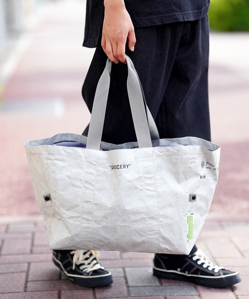 WEEKEND(ER)（ウィークエンダー）の「WEEKEND(ER) ウィークエンダー COOLBAG/GROCERY（トートバッグ・メンズ・グレー/ナチュラル・FREE）」の2枚目の写真