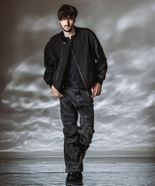 NO ID.（ノーアイディ）の「【NO ID.】Langwid Riders Pants / ラングウィッドライダースパンツ（その他パンツ・メンズ・ブラック/グレー・2/1）」の3枚目の写真