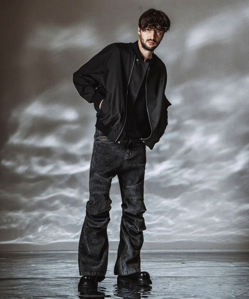 NO ID.（ノーアイディ）の「【NO ID.】Langwid Riders Pants / ラングウィッドライダースパンツ（その他パンツ・メンズ・ブラック/グレー・2/1）」の4枚目の写真