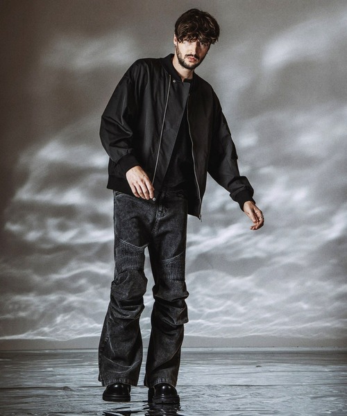 NO ID.（ノーアイディ）の「【NO ID.】Langwid Riders Pants / ラングウィッドライダースパンツ（その他パンツ・メンズ・ブラック/グレー・2/1）」の5枚目の写真