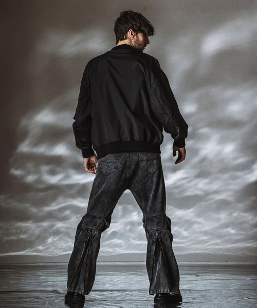 NO ID.（ノーアイディ）の「【NO ID.】Langwid Riders Pants / ラングウィッドライダースパンツ（その他パンツ・メンズ・ブラック/グレー・2/1）」の7枚目の写真