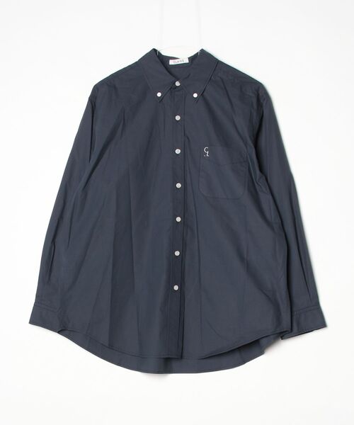 CLANE（クラネ）の「LOGO BUTTON-DOWN BASIC SHIRTS 19122-4162（シャツ/ブラウス・メンズ・ピンク/ホワイト/ネイビー・2/1）」の2枚目の写真