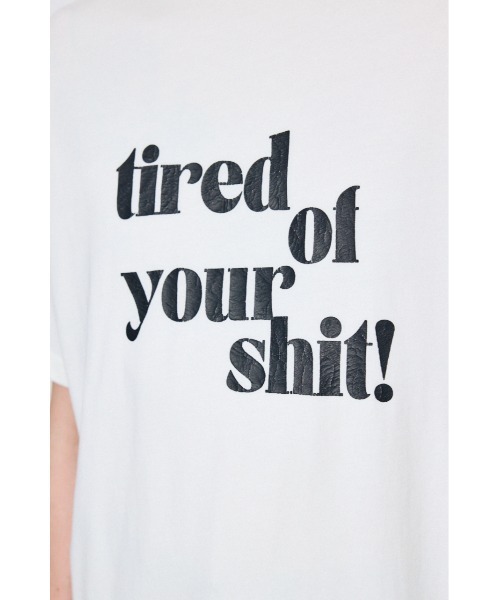AZUL by moussy（アズールバイマウジー）の「tired of your shit Tシャツ（Tシャツ/カットソー・メンズ・ホワイト/ライトブルー/ブラック/グレー・LARGE/MEDIUM/SMALL）」の13枚目の写真