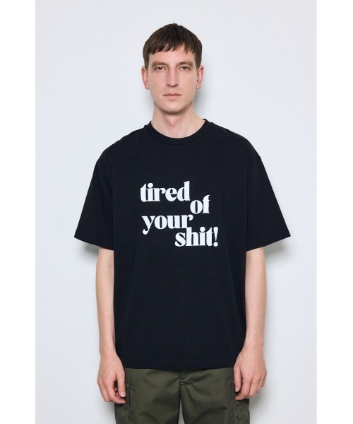 AZUL by moussy（アズールバイマウジー）の「tired of your shit Tシャツ（Tシャツ/カットソー・メンズ・ホワイト/ライトブルー/ブラック/グレー・LARGE/MEDIUM/SMALL）」の19枚目の写真