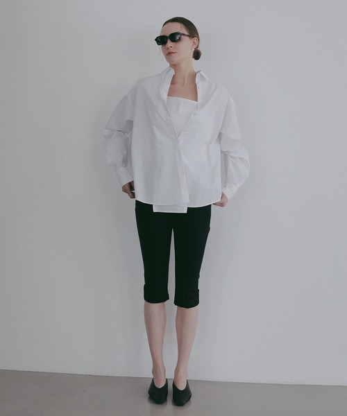 MANOF(マノフ)の「TIE OVER SHIRT(シャツ/ブラウス・レディース・ホワイト/ブラック/ブルー・M/S)」の20枚目の写真