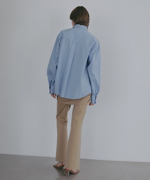 MANOF(マノフ)の「TIE OVER SHIRT(シャツ/ブラウス・レディース・ホワイト/ブラック/ブルー・M/S)」の18枚目の写真