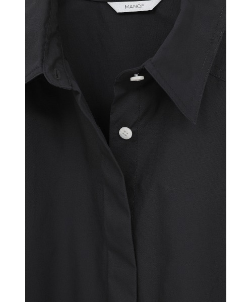 MANOF(マノフ)の「TIE OVER SHIRT(シャツ/ブラウス・レディース・ホワイト/ブラック/ブルー・M/S)」の7枚目の写真