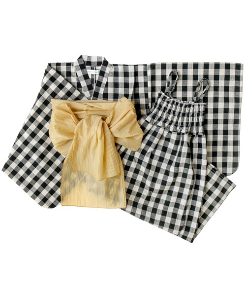 Catherine Cottage(キャサリンコテージ)の「2WAYセパレート浴衣セット【ZOZO限定先行予約受付中】(浴衣・キッズ・ピンク系5/ブラック系3/サックスブルー系/ブルーパープル/ネイビー系1/ベージュ系9/ダークネイビー/ブルー系5/グリーン×ピンク/オレンジ系6/ピンク系6/ネイビー系2/ライラック系9/レッド系9/モーブ系6/ブラック系/ミント/ピンク系2/ピンク系1/ブラック系9/ブルー系6/ネイビー系5/ライラック系1/ホワイト×ブルー/ブラック/ライトブルー・M/S/XS/L)」の6枚目の写真