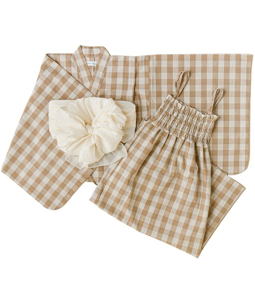 Catherine Cottage(キャサリンコテージ)の「2WAYセパレート浴衣セット【ZOZO限定先行予約受付中】(浴衣・キッズ・ピンク系5/ブラック系3/サックスブルー系/ブルーパープル/ネイビー系1/ベージュ系9/ダークネイビー/ブルー系5/グリーン×ピンク/オレンジ系6/ピンク系6/ネイビー系2/ライラック系9/レッド系9/モーブ系6/ブラック系/ミント/ピンク系2/ピンク系1/ブラック系9/ブルー系6/ネイビー系5/ライラック系1/ホワイト×ブルー/ブラック/ライトブルー・M/S/XS/L)」の7枚目の写真