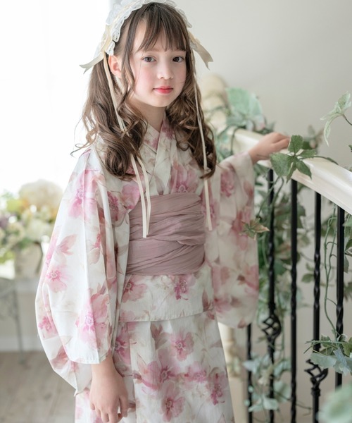 Catherine Cottage(キャサリンコテージ)の「2WAYセパレート浴衣セット【ZOZO限定先行予約受付中】(浴衣・キッズ・ピンク系5/ブラック系3/サックスブルー系/ブルーパープル/ネイビー系1/ベージュ系9/ダークネイビー/ブルー系5/グリーン×ピンク/オレンジ系6/ピンク系6/ネイビー系2/ライラック系9/レッド系9/モーブ系6/ブラック系/ミント/ピンク系2/ピンク系1/ブラック系9/ブルー系6/ネイビー系5/ライラック系1/ホワイト×ブルー/ブラック/ライトブルー・M/S/XS/L)」の21枚目の写真