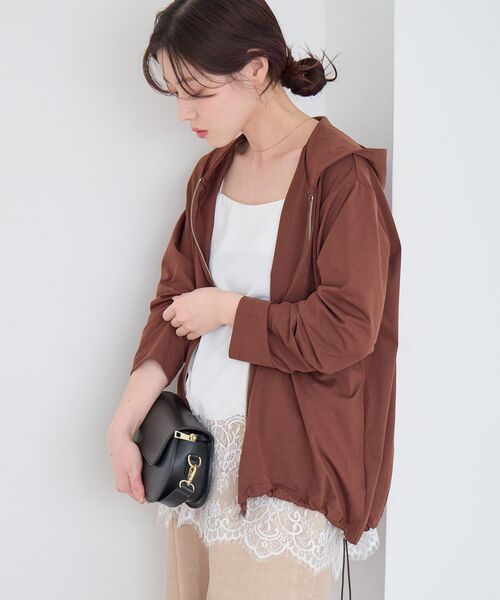 le.coeur blanc（ルクールブラン）の「《WEB限定アイテム》UVカットパーカー（パーカー・レディース・カーキオリーブ/ブラック/ライトグレー/ブラウン・38）」の10枚目の写真