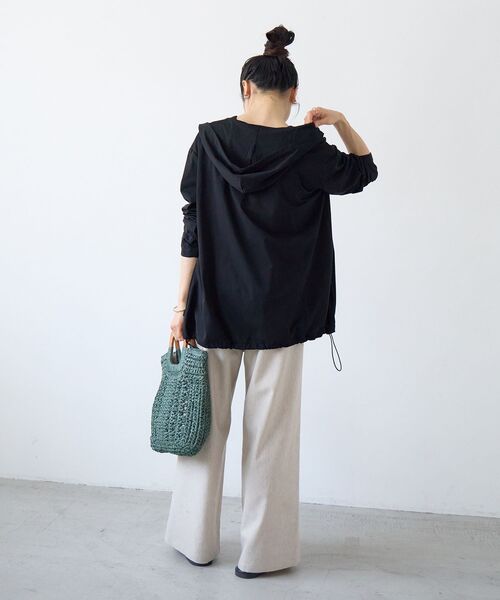 le.coeur blanc（ルクールブラン）の「《WEB限定アイテム》UVカットパーカー（パーカー・レディース・カーキオリーブ/ブラック/ライトグレー/ブラウン・38）」の6枚目の写真