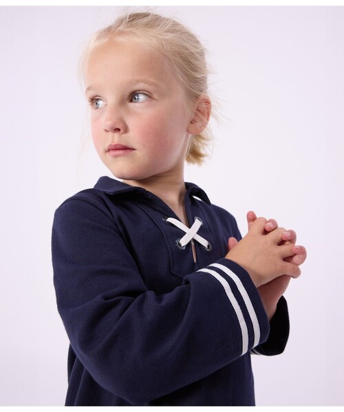 PETIT BATEAU(プチバトー)の「衿つきワンピース(ワンピース・キッズ・ネイビー・3YEAR/5YEAR)」の3枚目の写真