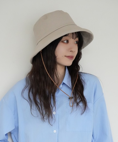 polcadot(ポルカドット)の「【かぶれる日傘】ウォッシュアクティブハット/UVケア帽子 遮光芯入り(ハット・レディース・ブラック/ライトブルー/ベージュ/グリーン・FREE)」の1枚目の写真